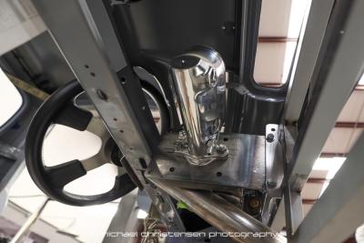 Extra reinforcement was added to stiffen the pedal assembly and steering column.
